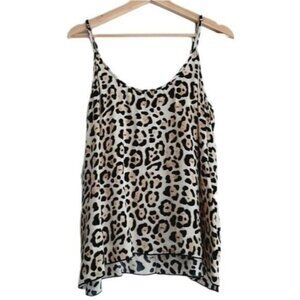 SEVENTY Sergio Tegon Leopard Print Light Tank Top Shell Sz M